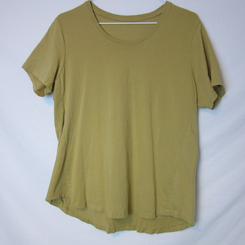 Kuhl Bravada Organic Cotton Tee Shirt Womens Large Dark Yellow Casual Comfort